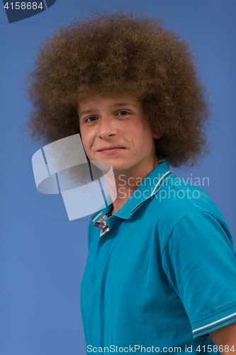 Image of Man with funky hairstyle