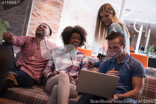Image of Multiethnic startup business team on meeting