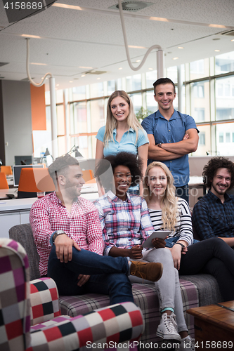 Image of Multiethnic startup business team on meeting
