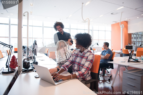 Image of Multiethnic startup business team