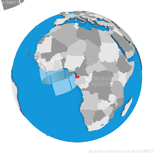 Image of Equatorial Guinea on globe