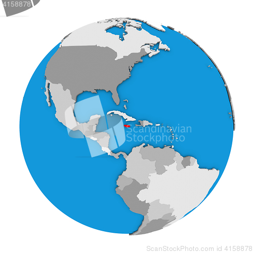 Image of Jamaica on globe