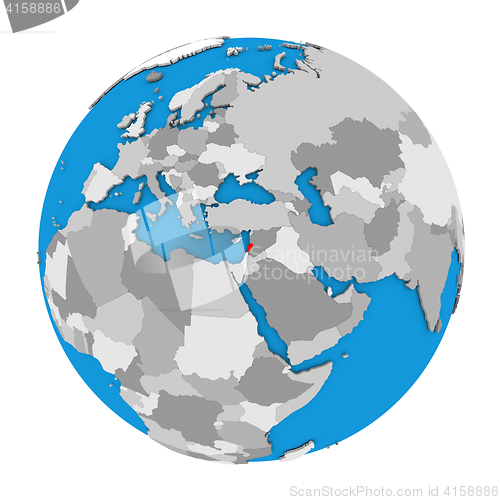 Image of Lebanon on globe