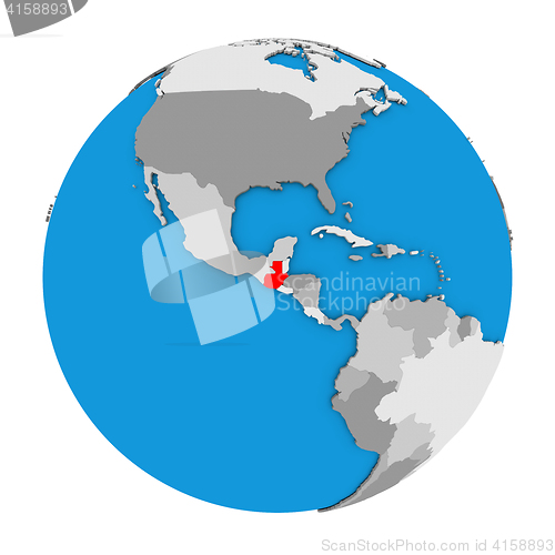 Image of Guatemala on globe