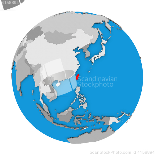 Image of Taiwan on globe