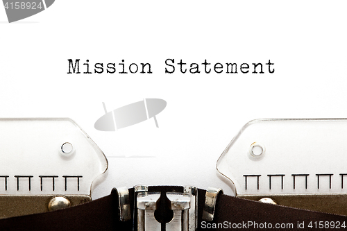 Image of Mission Statement On Typewriter