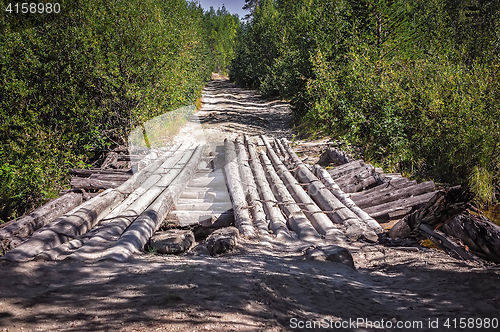 Image of Abandoned Old Wooden Bridge