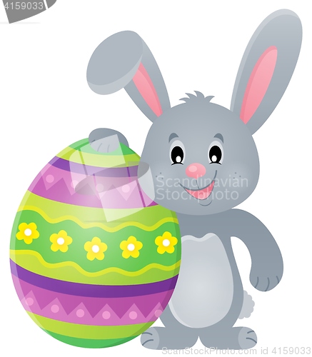 Image of Stylized bunny with Easter egg theme 1