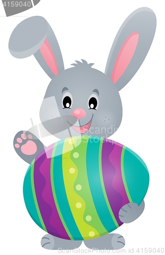 Image of Stylized bunny with Easter egg theme 3