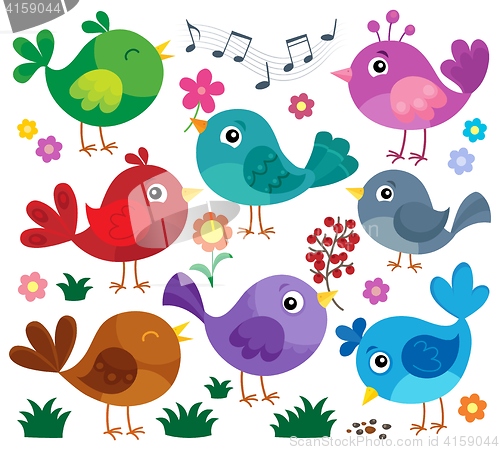 Image of Stylized birds theme set 1