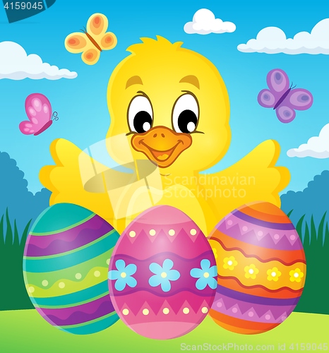 Image of Chicken with Easter eggs theme image 2