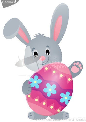 Image of Stylized bunny with Easter egg theme 4