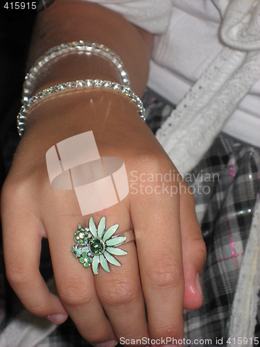 Image of Bling on a little girl