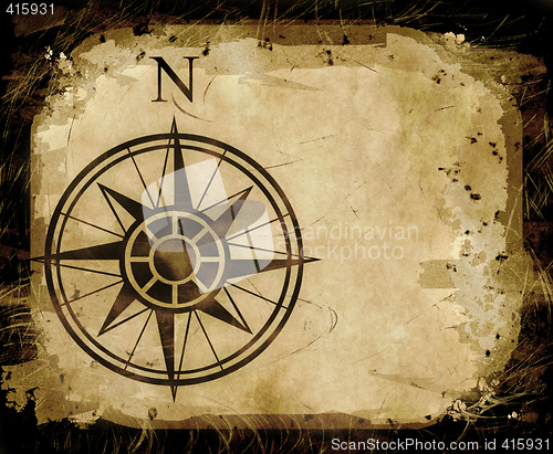 Image of north compass map arrow