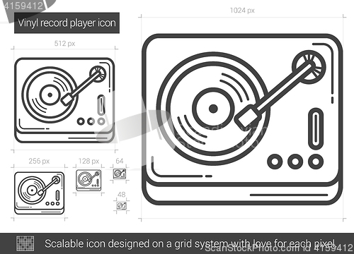 Image of Vinyl record player line icon.