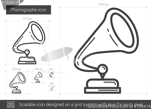 Image of Phonographe line icon.