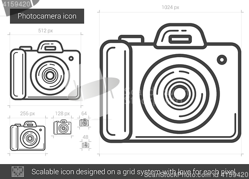 Image of Photocamera line icon.