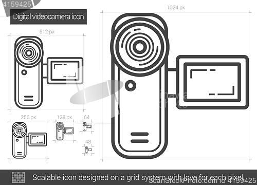 Image of Digital videocamera line icon.