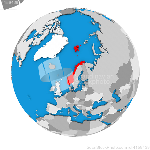 Image of Norway on globe