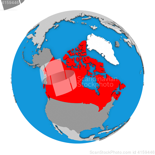 Image of Canada on globe