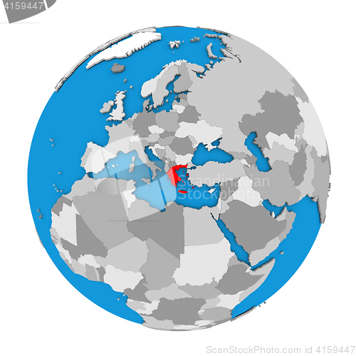 Image of Greece on globe
