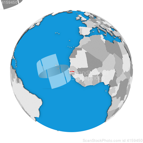 Image of Gambia on globe