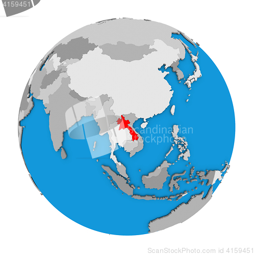 Image of Laos on globe