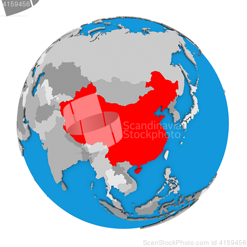 Image of China on globe