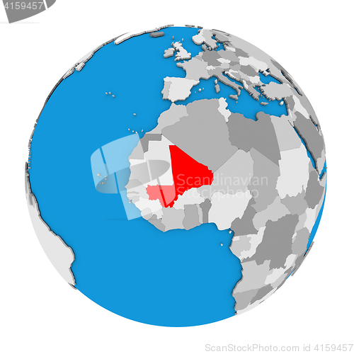 Image of Mali on globe