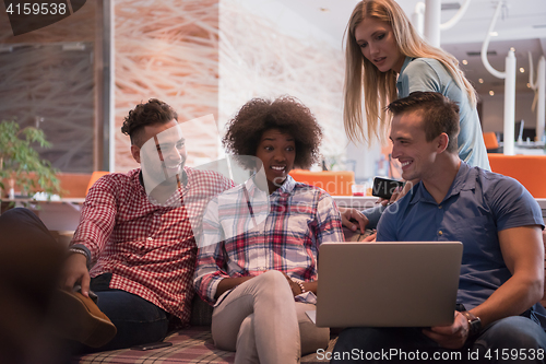 Image of Multiethnic startup business team on meeting