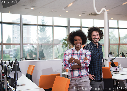 Image of Multiethnic startup business team on meeting