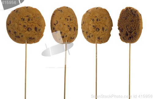 Image of Chocolate chip cookie on a stick