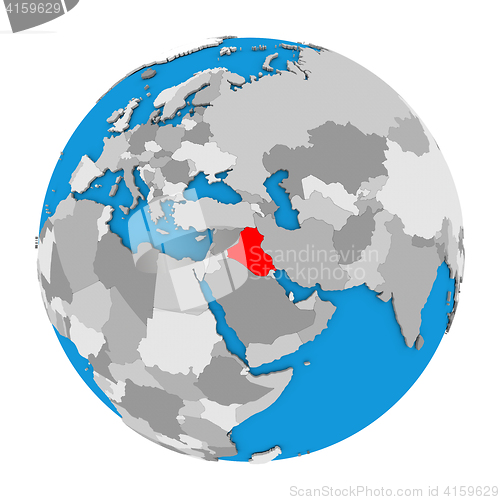 Image of Iraq on globe