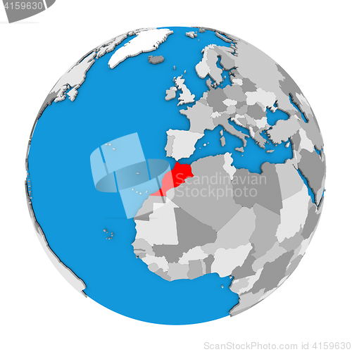 Image of Morocco on globe