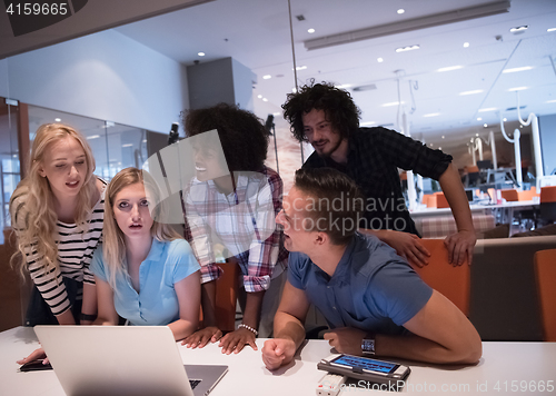 Image of Multiethnic startup business team on meeting