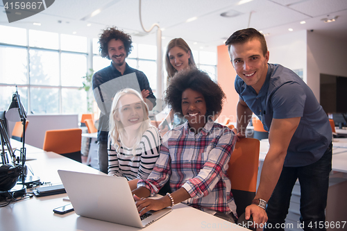 Image of Multiethnic startup business team