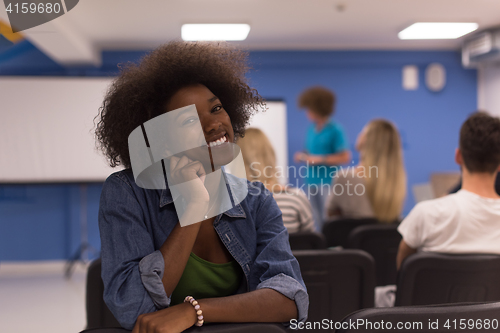 Image of Portrait informal African American business woman