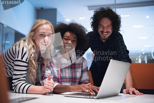 Image of Multiethnic startup business team on meeting