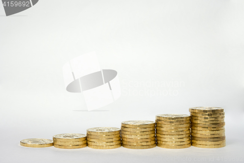 Image of A small but steady revenue growth as shown by the example of coins columns