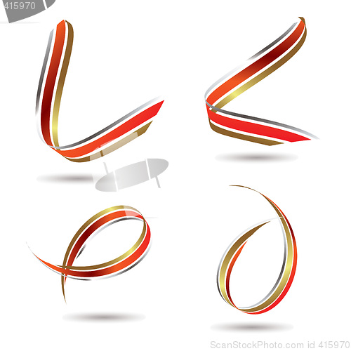 Image of metallic ribbon white