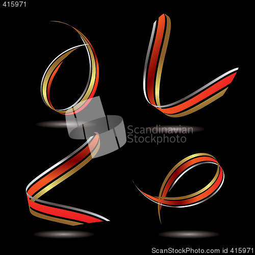 Image of metallic ribbon