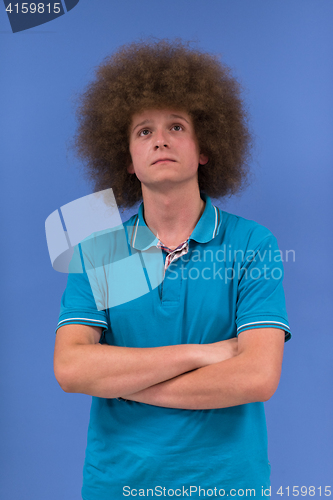 Image of Man with funky hairstyle