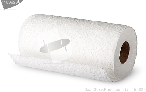 Image of Roll white paper towels horizontally