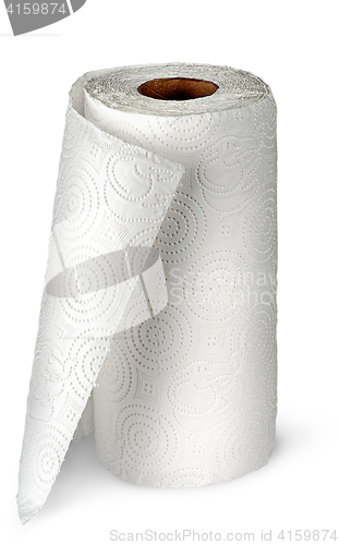 Image of Paper kitchen towels unwound vertically