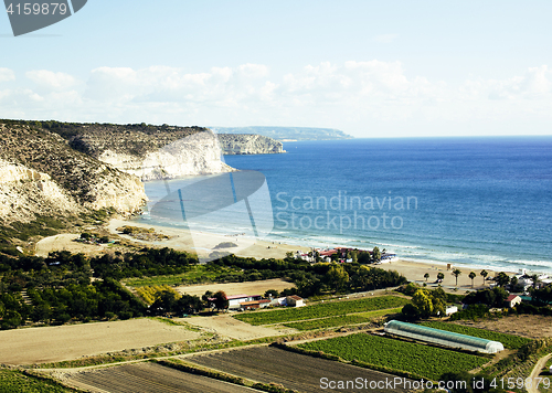 Image of The bay between Pafos and  Limassol, on the south cost of Cyprus