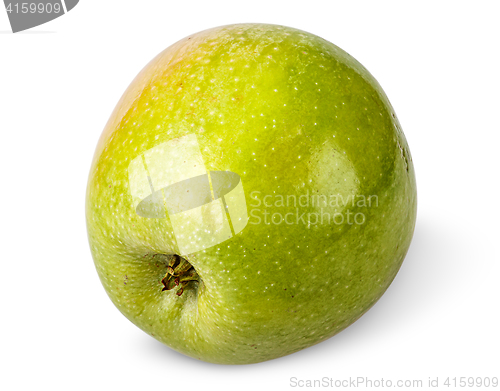 Image of Tasty ripe green apple rotated