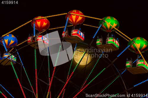 Image of Ferris Wheel at Night