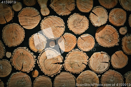 Image of Stacked Logs Background