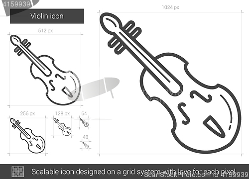 Image of Violin line icon.