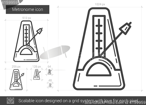 Image of Metronome line icon.